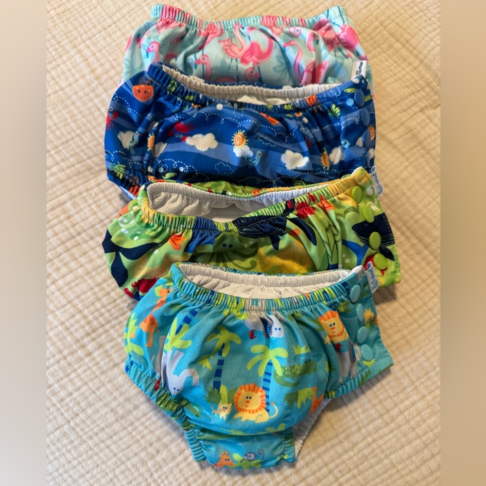 Set of 4 iPlay reusable swim diapers (sizes 0-24 months)